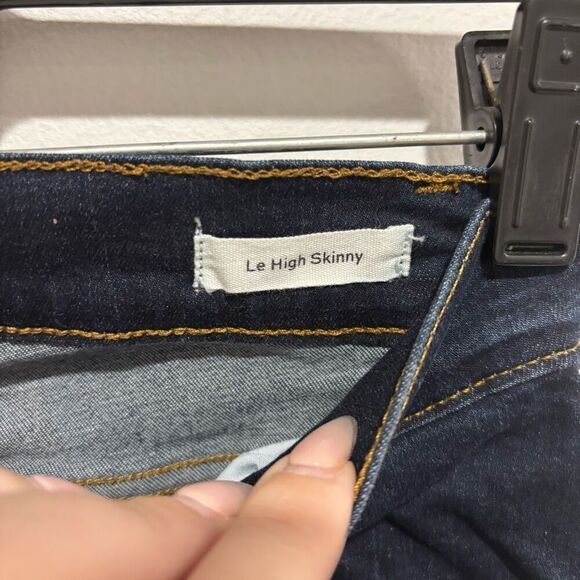 FRAME Women’s Jeans Le High Skinny Size 27  Stretch Hi Rise Dark Blue Wash - Picture 7 of 8